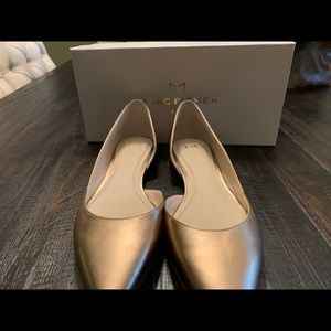 Gold Flats Size 10.  New Never worn! Mark Fisher!